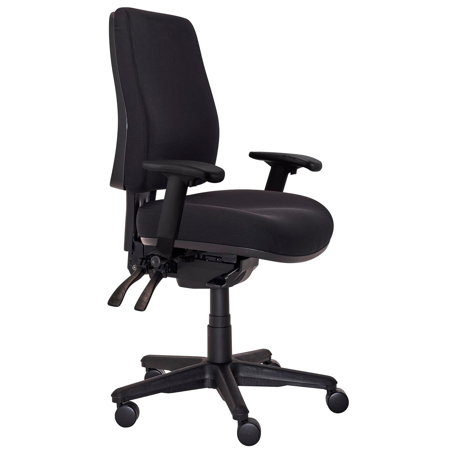 Buro Roma – 3 Lever High Back with Seat Slide and Arm Rests
