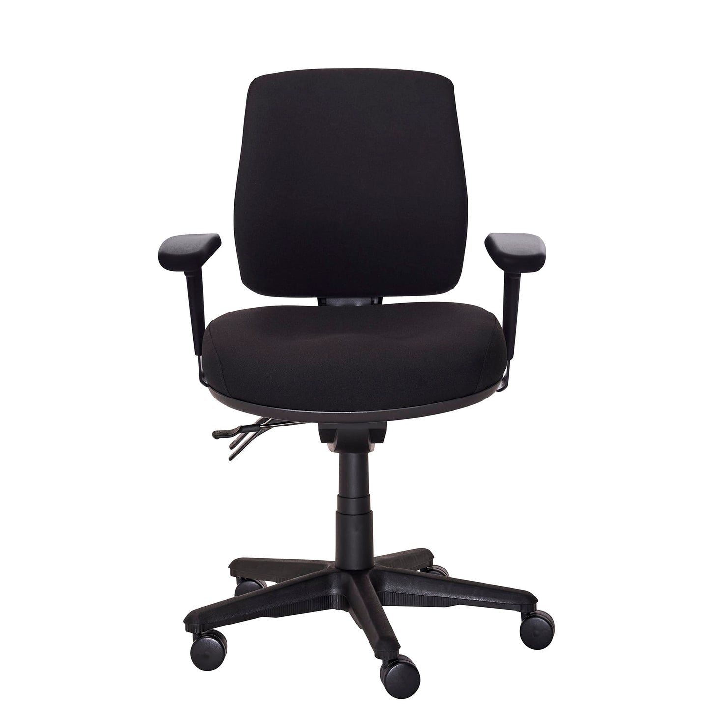 Buro Roma – 3 Lever Mid Back with Seat Slide and Arm Rests