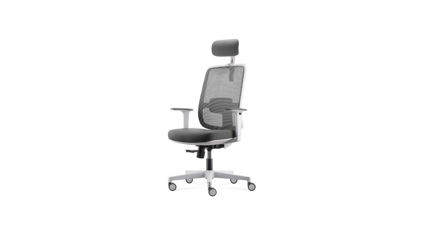 Lotto Mesh Chair White and Grey
